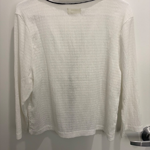 Maeve Rosette Collared Open-Front Top - Picture 3 of 3